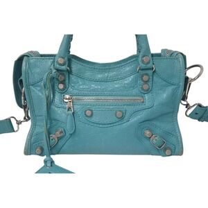 Balenciaga handbag blue Giant leather City